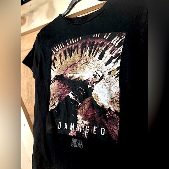 Suicide Squad Joker unisex “Damaged” Harley Quinn DC COMICS Small T shirt Black - Picture 4 of 8
